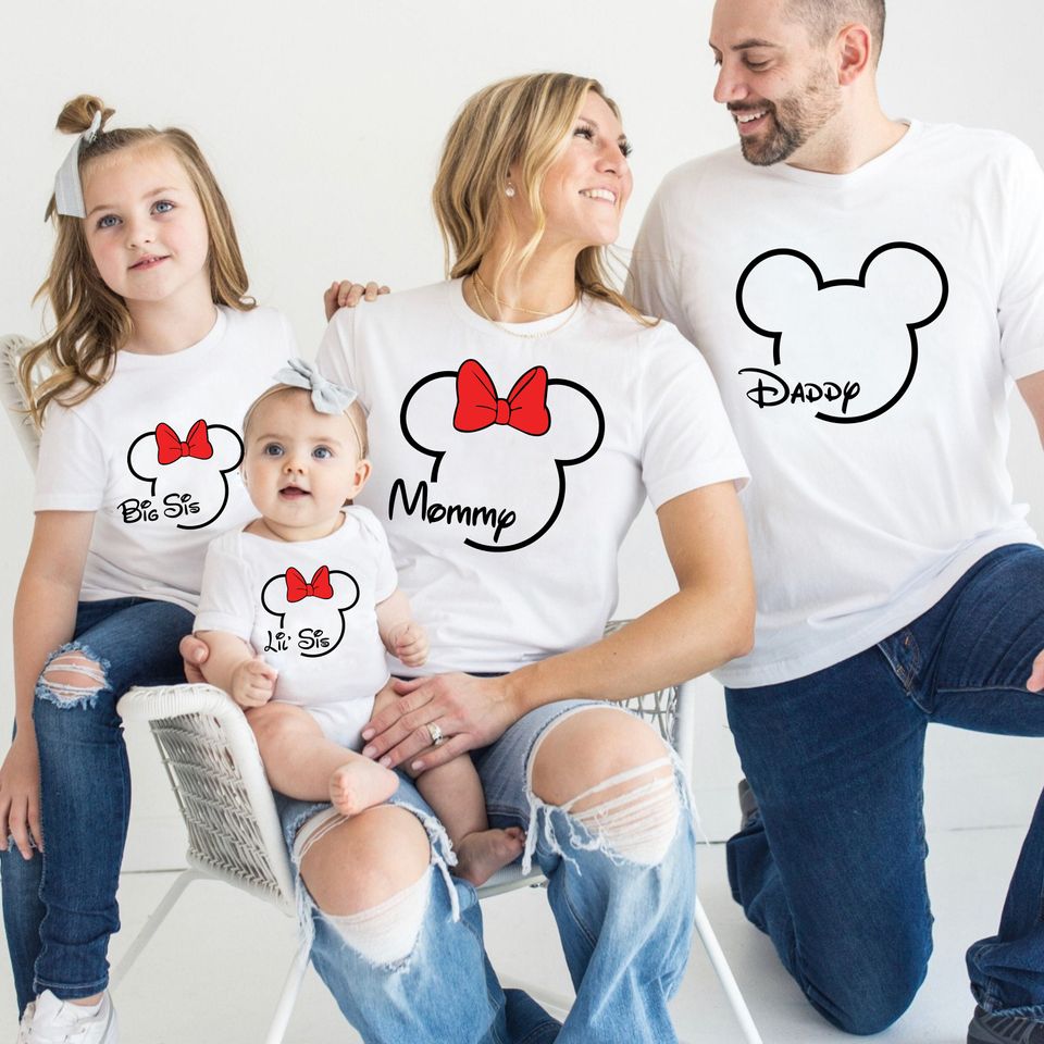 Matching Family Disney T-shirts Black personalized