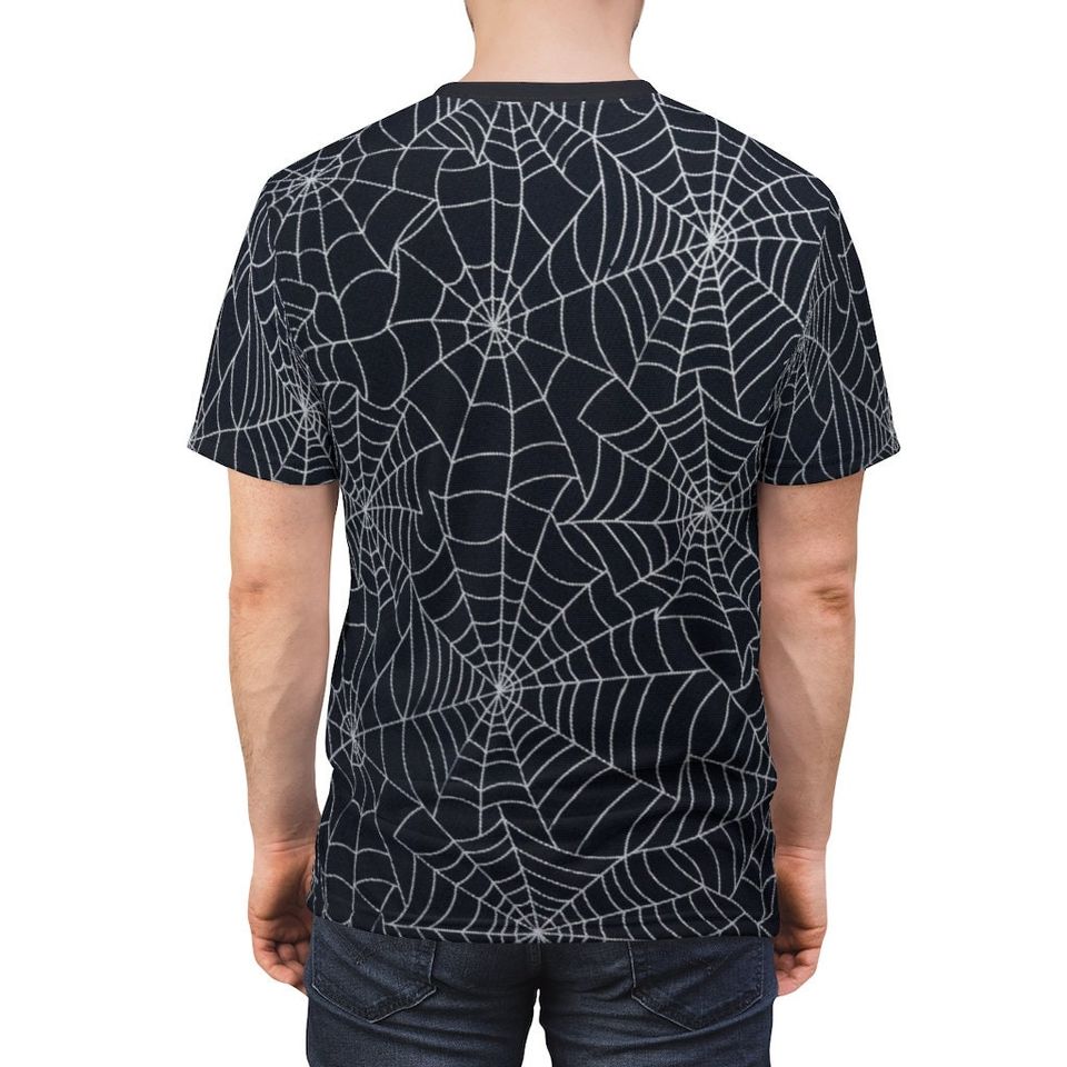 Spiderweb T-Shirt, Halloween Spiderweb Gothic T-Shirt, Emo Punk T-Shirt