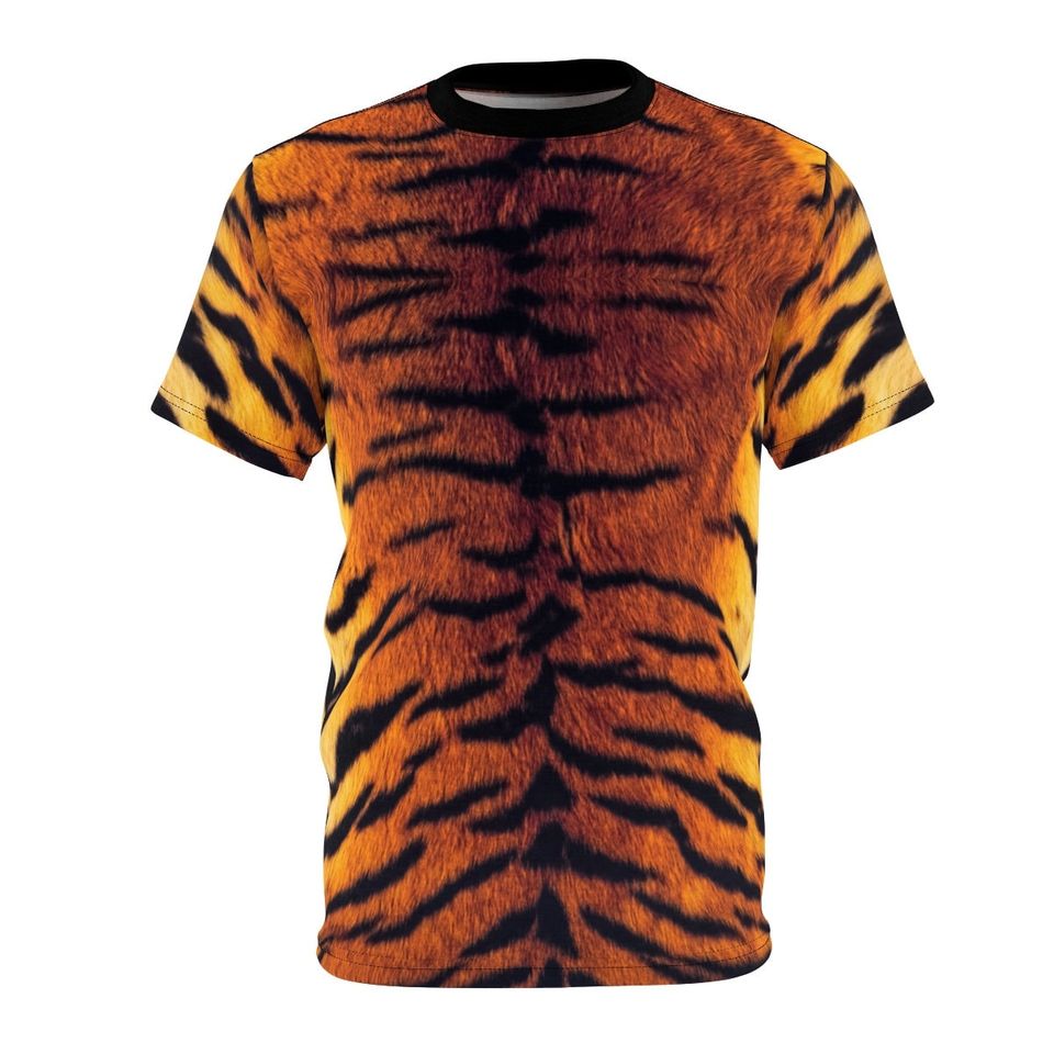 Tiger Fur T-Shirt, Animal Print Tiger Stripe T-Shirt, Men's Women's Tiger Shirt