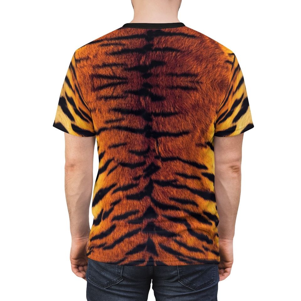 Tiger Fur T-Shirt, Animal Print Tiger Stripe T-Shirt, Men's Women's Tiger Shirt