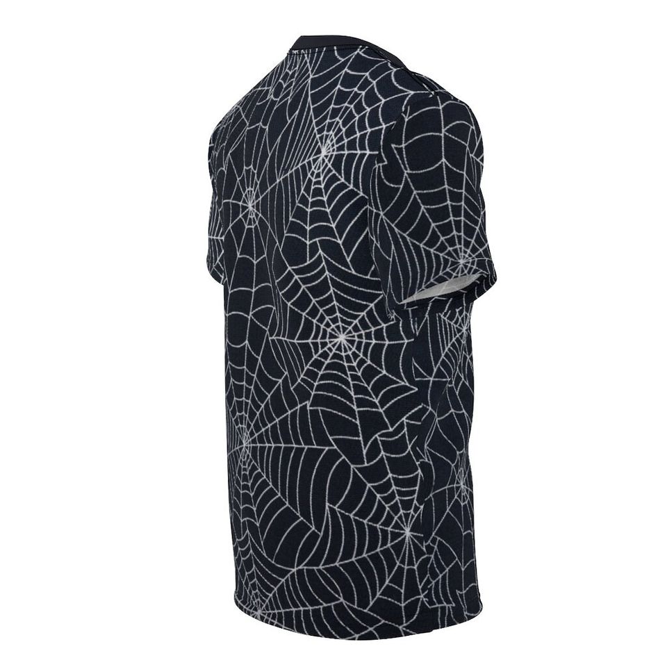 Spiderweb T-Shirt, Halloween Spiderweb Gothic T-Shirt, Emo Punk T-Shirt