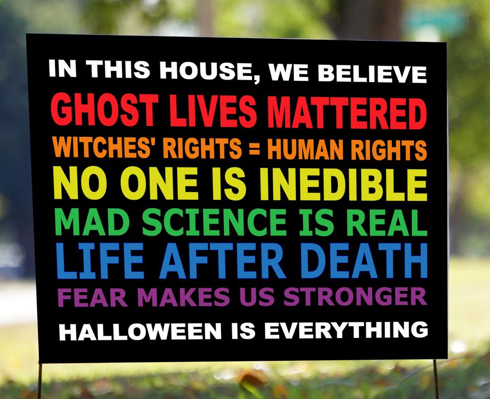 Halloween "In this house..." Yard Sign (DIGITAL)