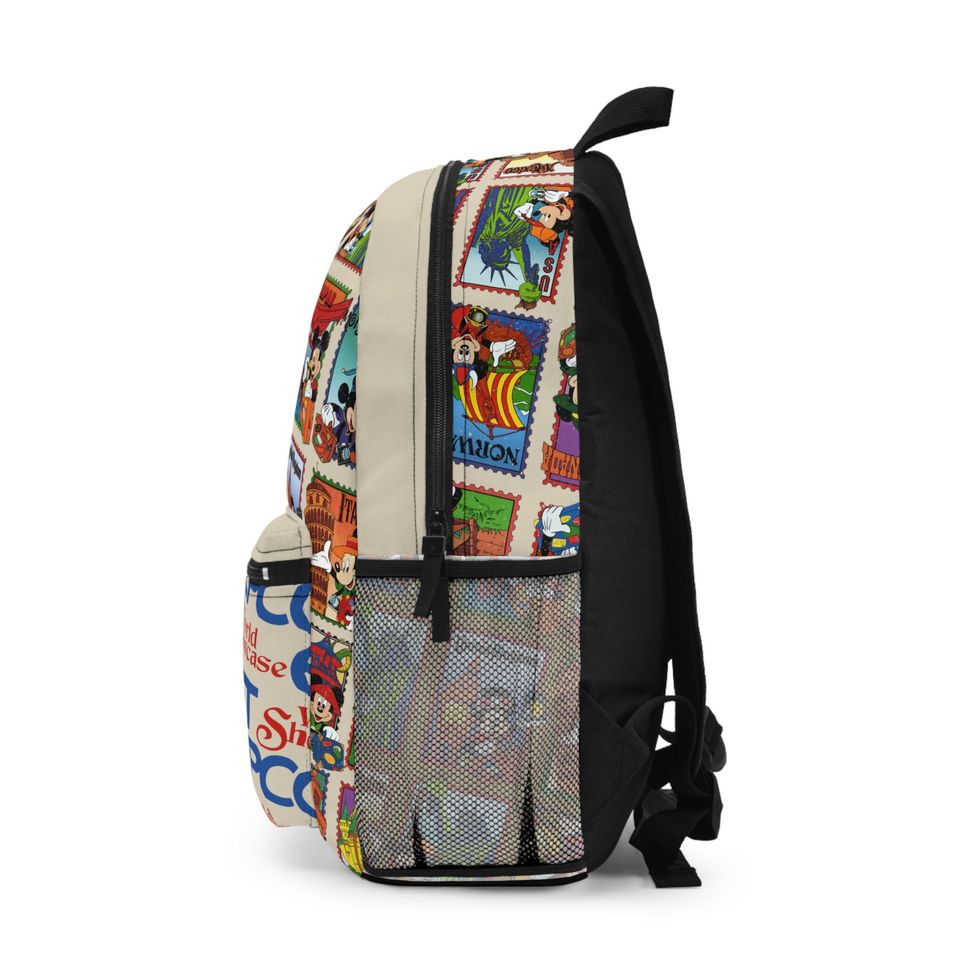 Epcot World Showcase Countries Around the Wold Stamp Backpack, Disney Epcot Backpack