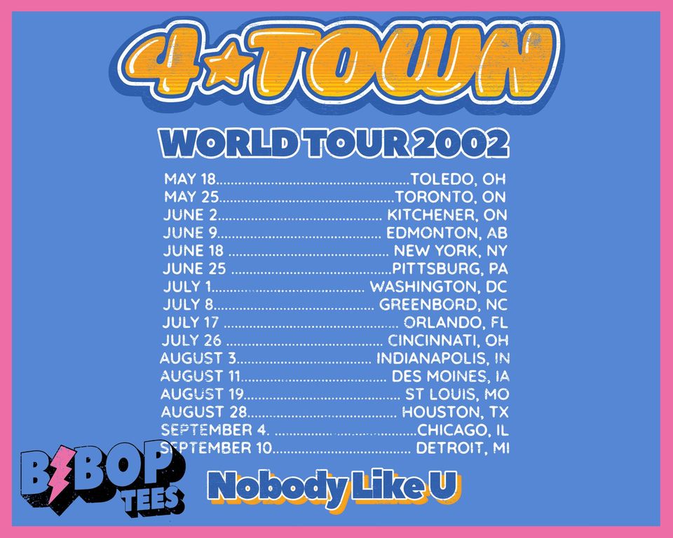 4-Town World Tour Double Sided T-Shirt