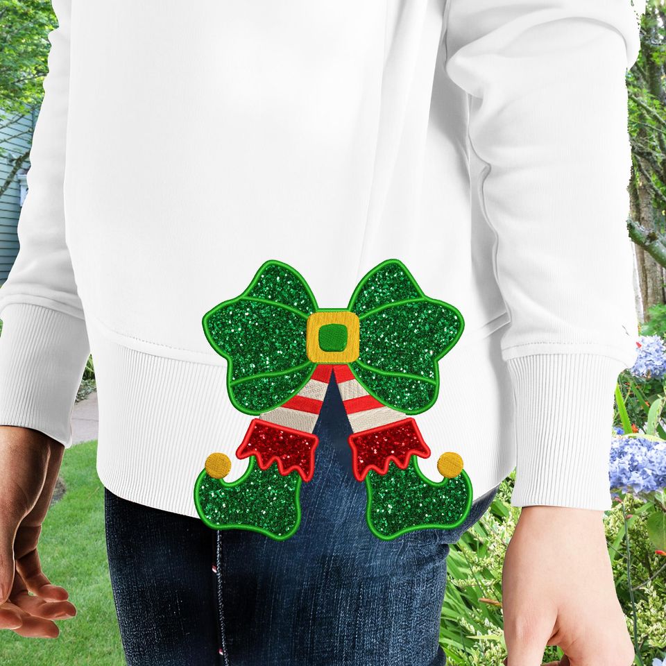 Christmas ELF Side Bow Sweatshirts