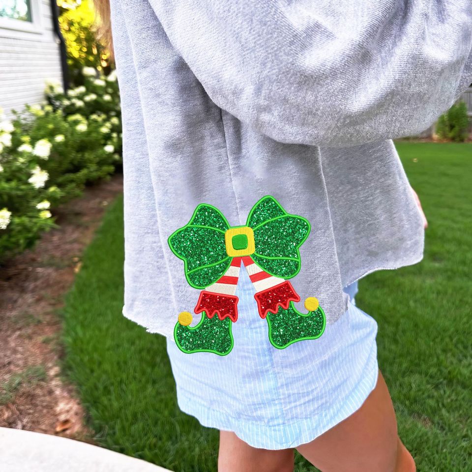 Christmas ELF Side Bow Sweatshirts