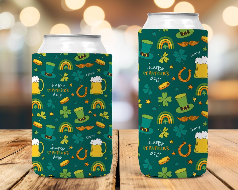 St. Patricks Day Can Cooler | Festive Drink Holder