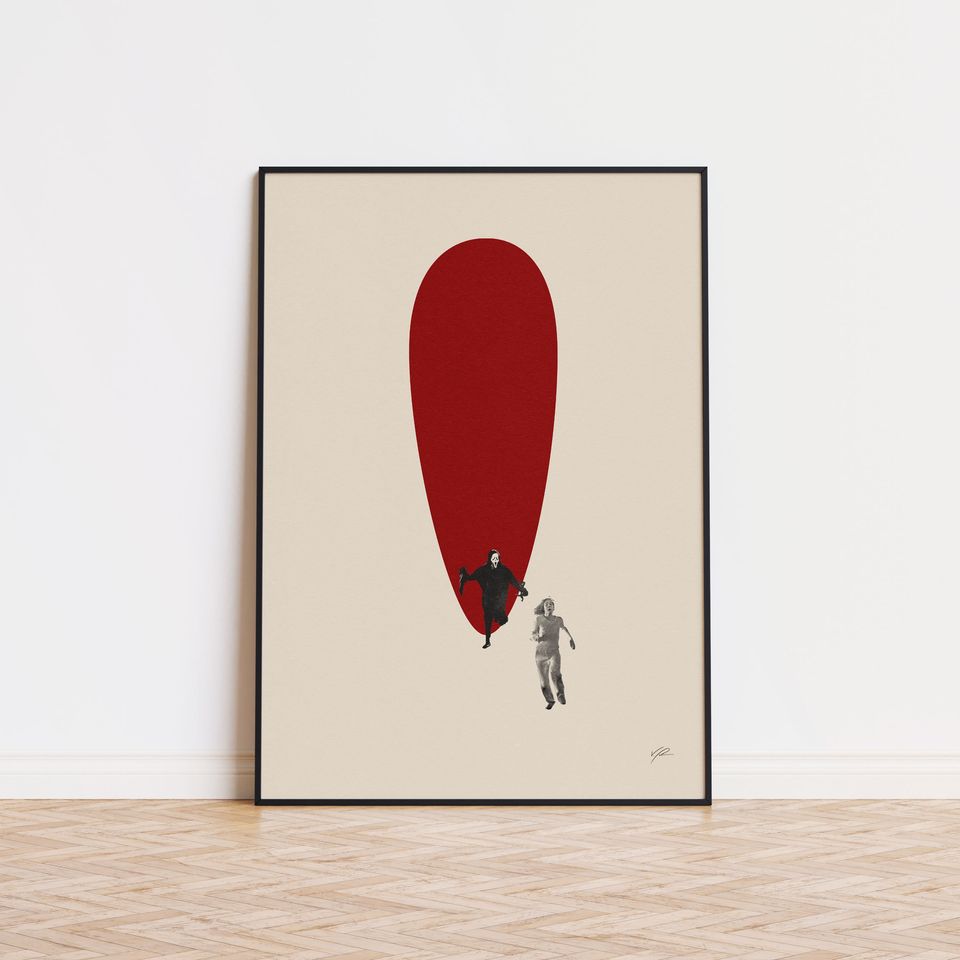 Scream 1996 Inspired Poster | Mid Century Modern Poster | Minimalist Poster