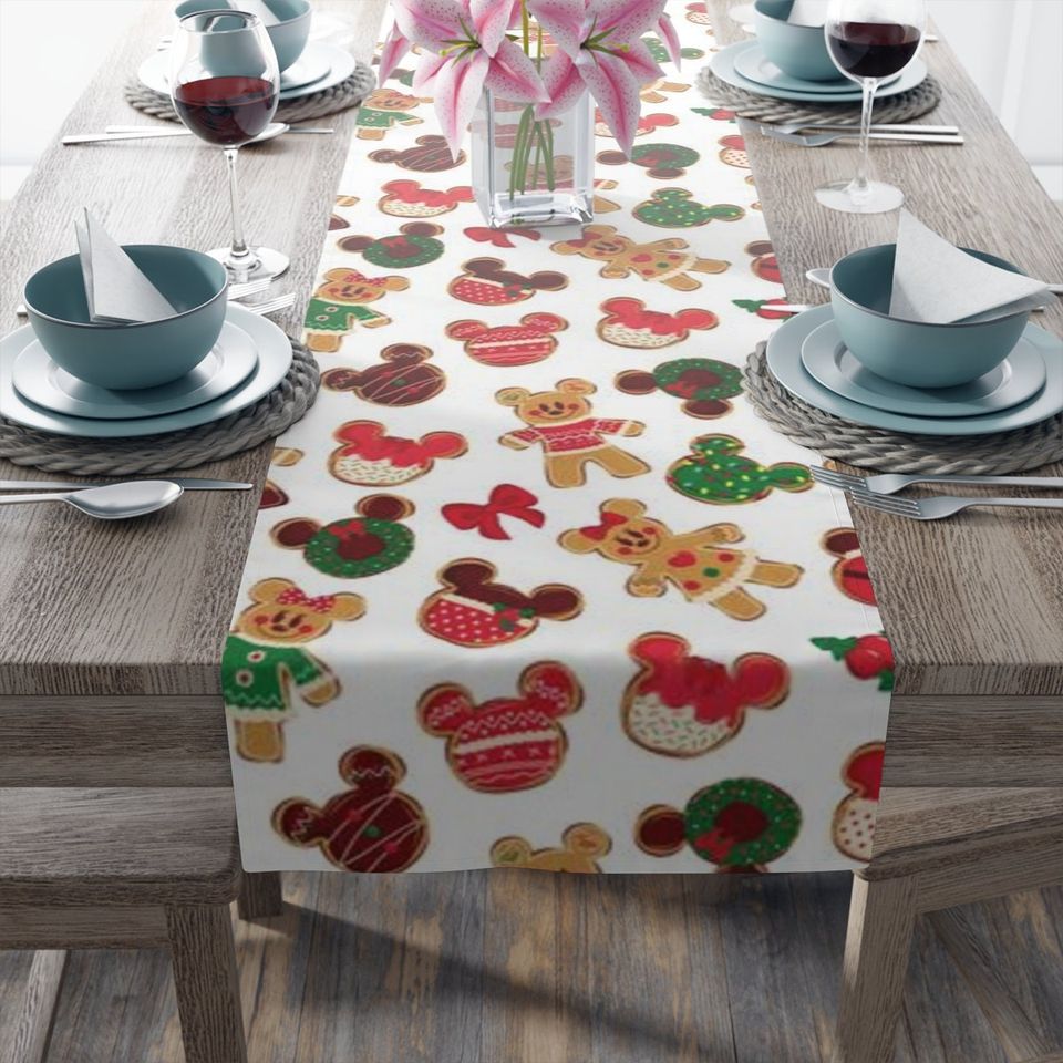 Disney Table Runner, Kitchen Decor, Cute Disney Table Runner, Christmas Disney Decor, Disney Tableware, Disney Home Decor