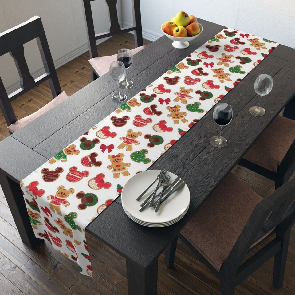 Disney Table Runner, Kitchen Decor, Cute Disney Table Runner, Christmas Disney Decor, Disney Tableware, Disney Home Decor