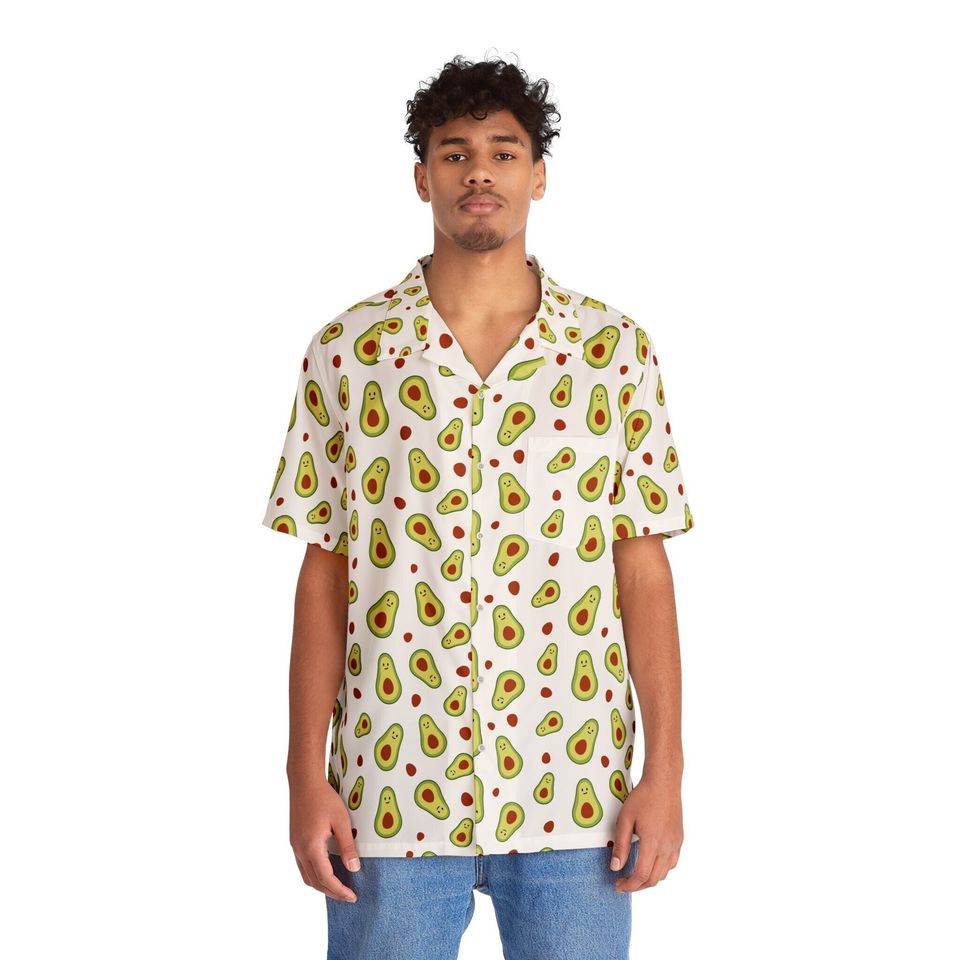 Cute Avocado Hawaiian Shirt, Beach Shirt