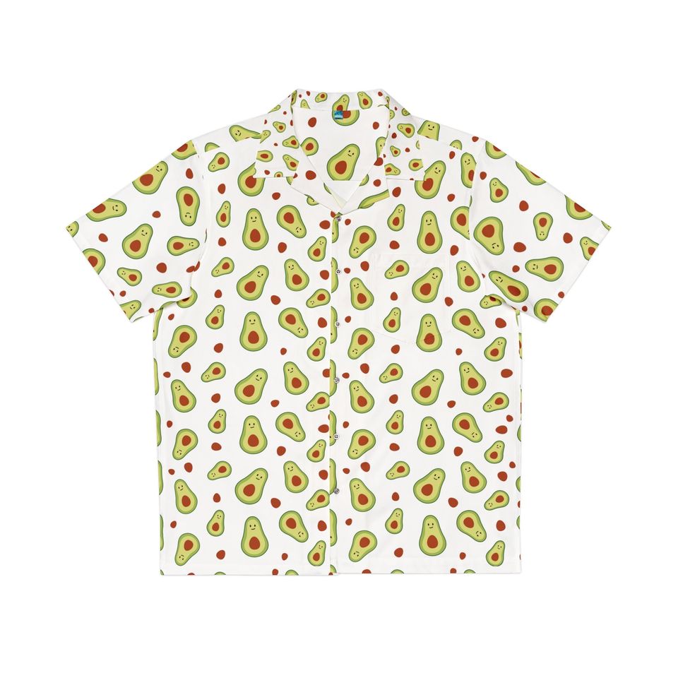 Cute Avocado Hawaiian Shirt, Beach Shirt