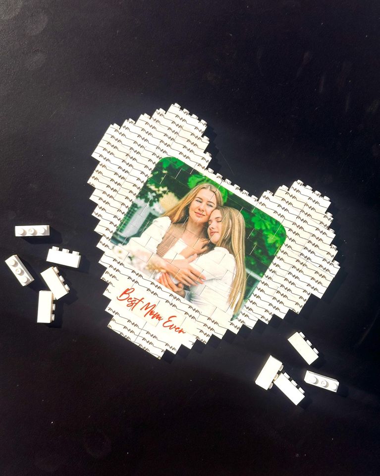 Custom Interlocking Blocks Puzzle For Mom: Photo Gift for Mother, Personalized Christmas Gift