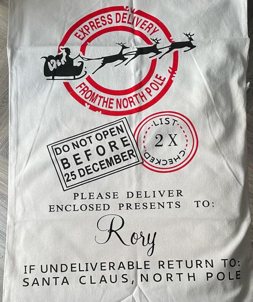 Personalised Christmas Santa Sack