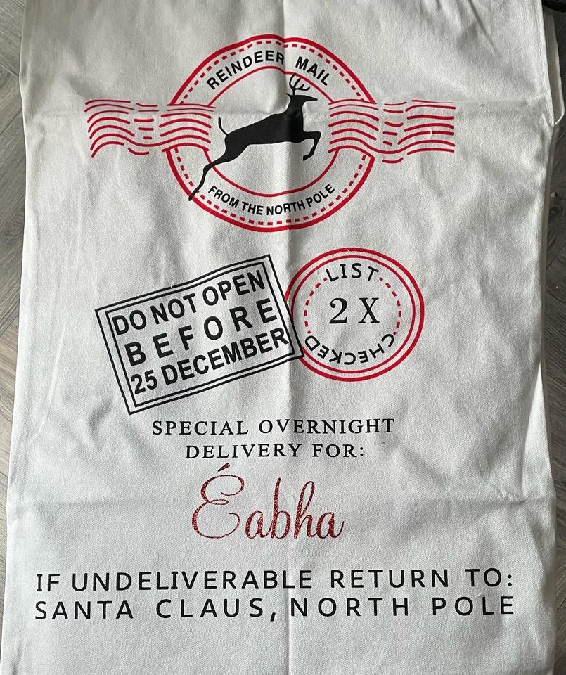 Personalised Christmas Santa Sack