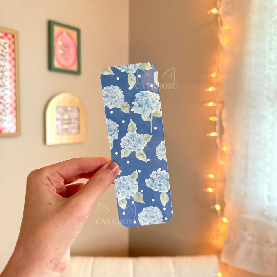 Blue Hydrangea Print Bookmark