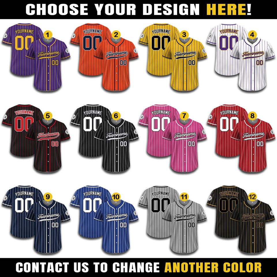 Custom Baseball Jersey with Team Name & Number – Game Day Outfit for All Ages