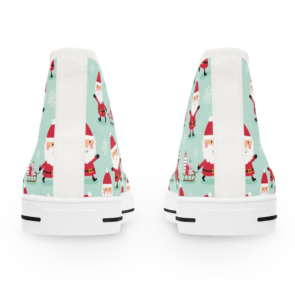 Santa and Sled Women's High Top Sneakers