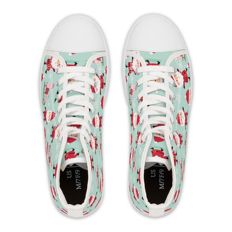 Santa and Sled Women's High Top Sneakers