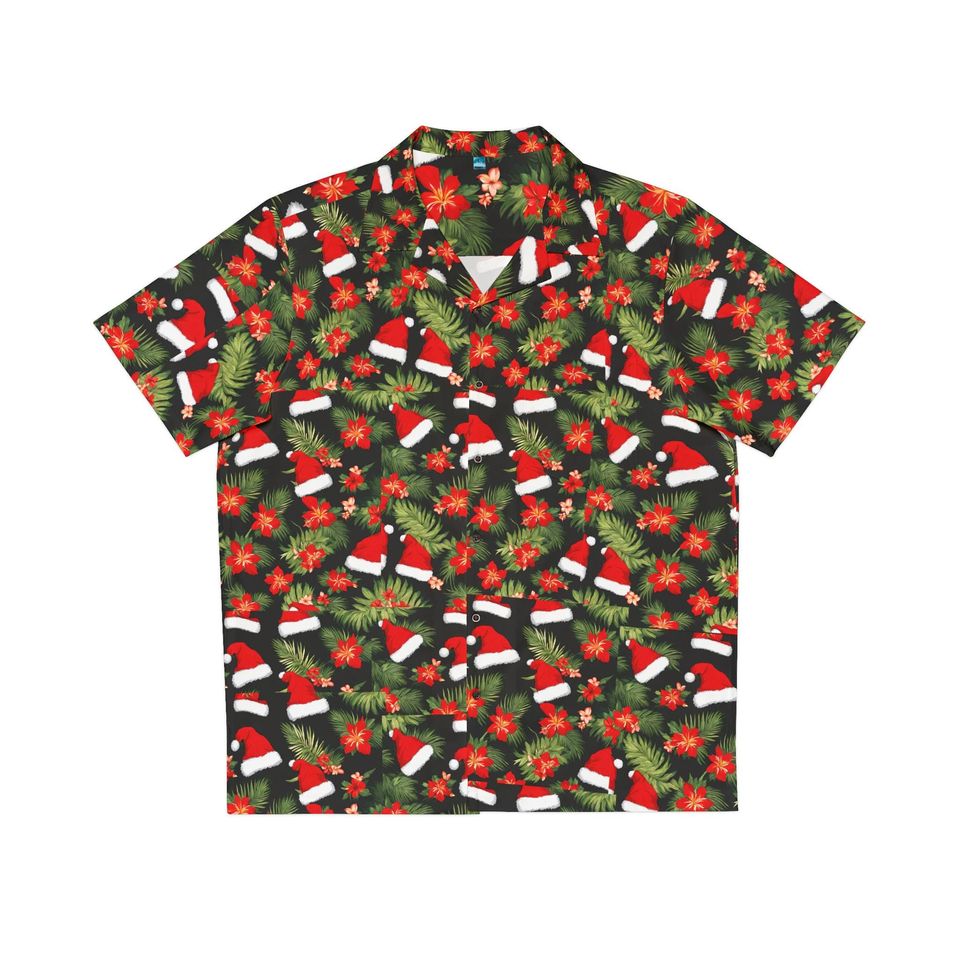 Tropical Christmas Hawaiian Shirt: Holiday Vacation Aloha Shirt