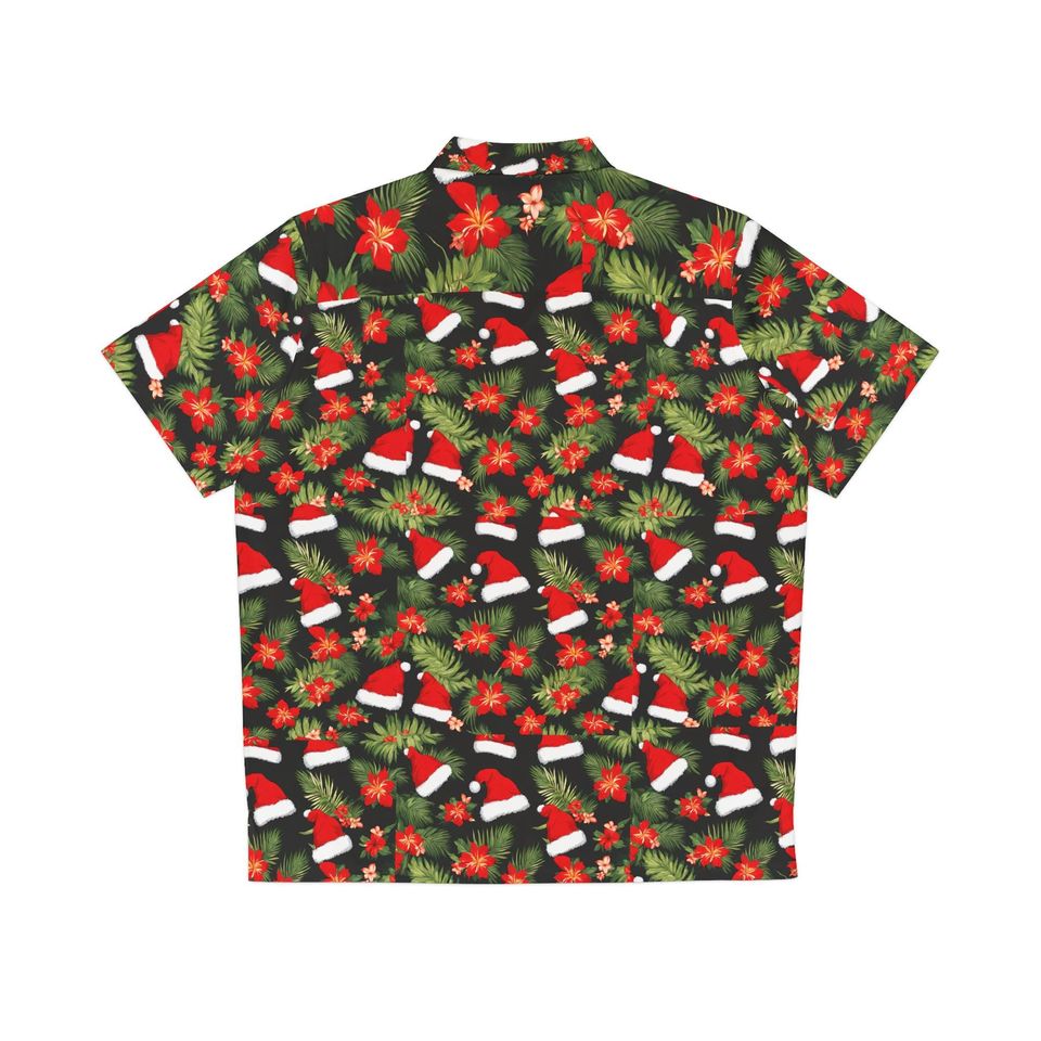 Tropical Christmas Hawaiian Shirt: Holiday Vacation Aloha Shirt