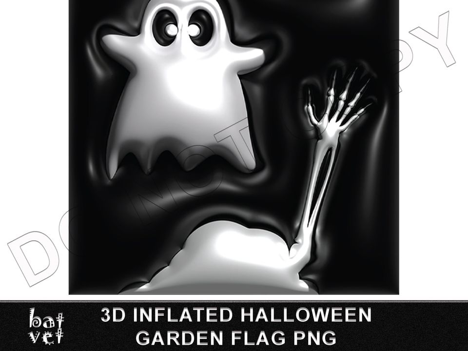 3D Inflated Halloween Garden Flag  | Halloween Puffy