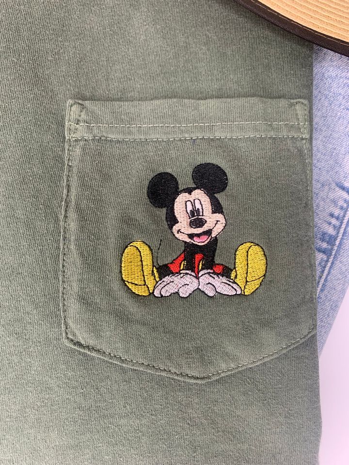 Vintage Mickey Embroidered Pocket Tee
