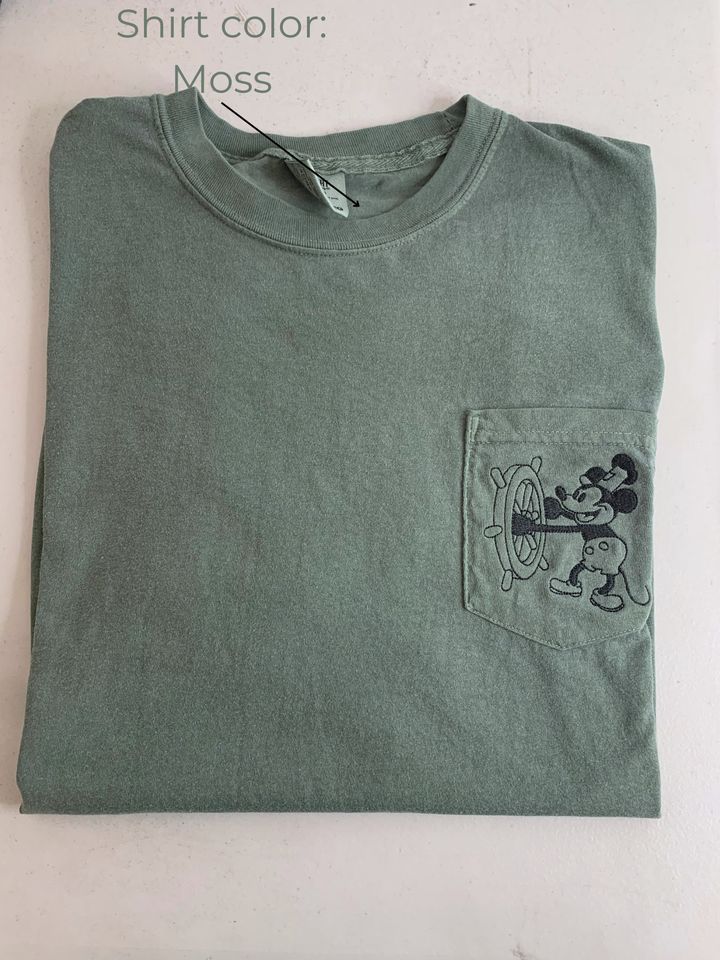 Vintage Embroidered Mickey Pocket Tee
