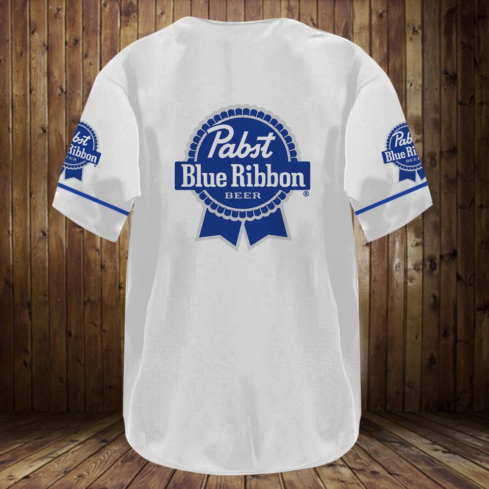Pabst Blue Ribbon Custom Baseball Jersey
