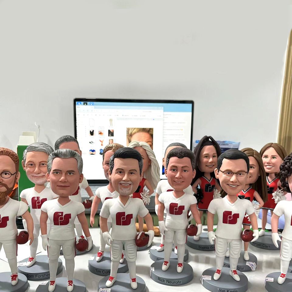 Personalized Football Player Bobblehead Custom Athlete Figurine
