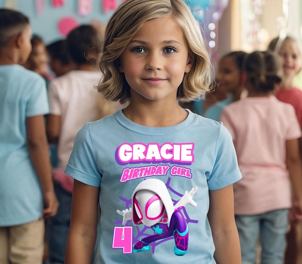 Ghost Spidey and Friends Personalized Shirt Birthday Custom Tshirt