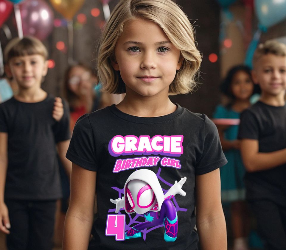 Ghost Spidey and Friends Personalized Shirt Birthday Custom Tshirt