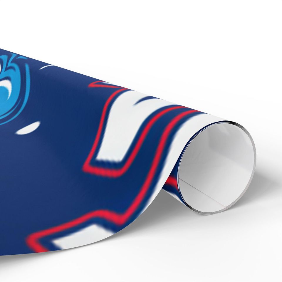 Los Angeles Dodgers Pattern Wrapping Paper | Baseball Team Gift Wrap