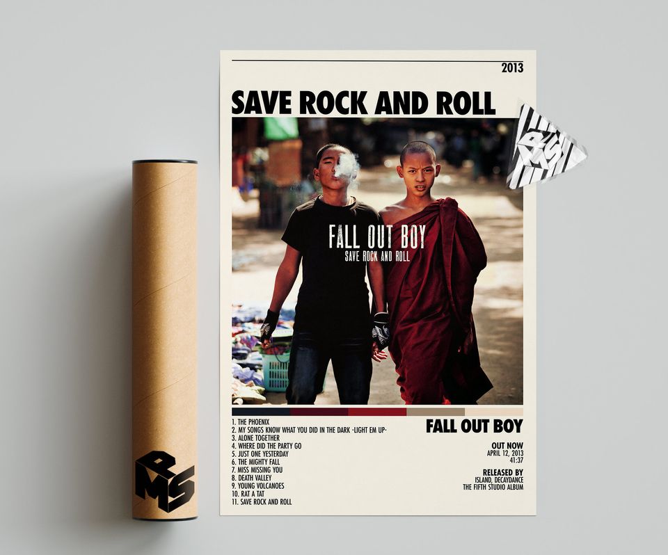 Fall Out Boy Poster | Save Rock And Roll Poster | Fall Out Boy Tracklist