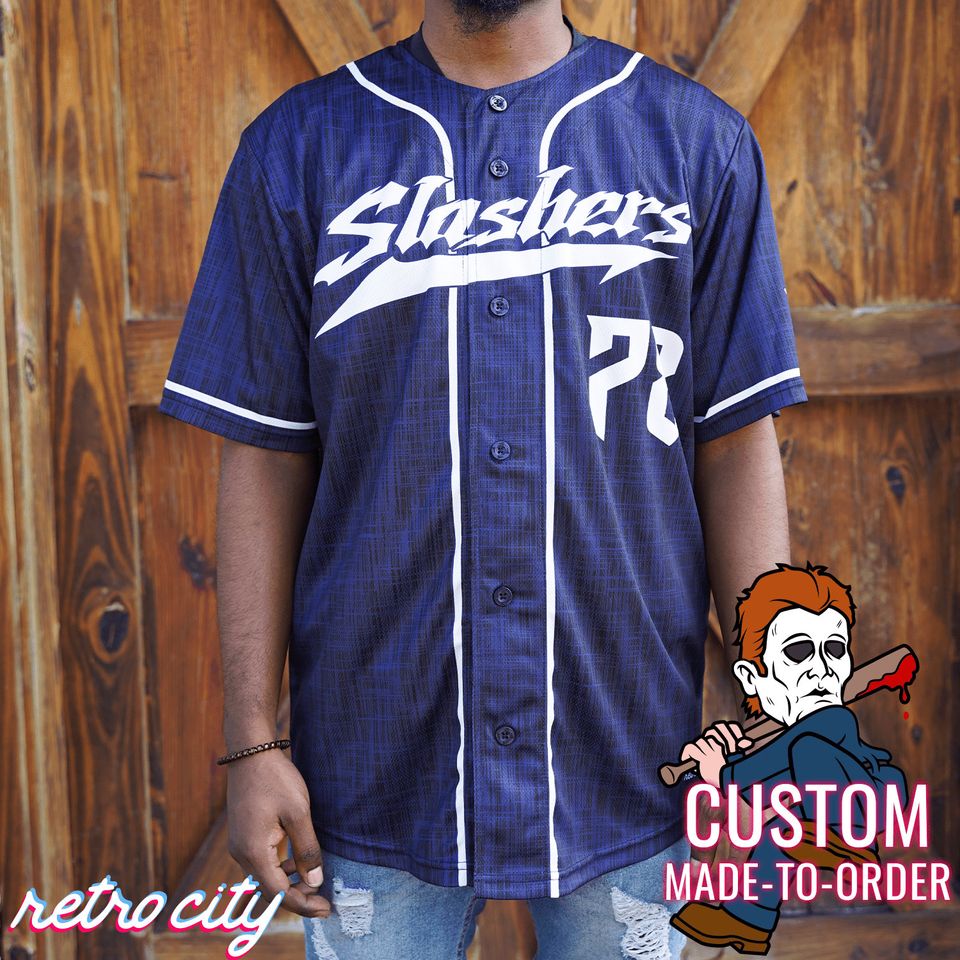 Michael Myers Halloween Slasher Series Full-Button Baseball Jersey *CUSTOM*