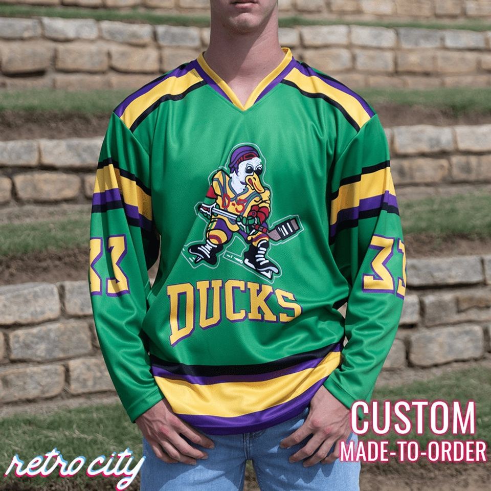 The Mighty Ducks Movie Goldberg Custom Hockey Jersey