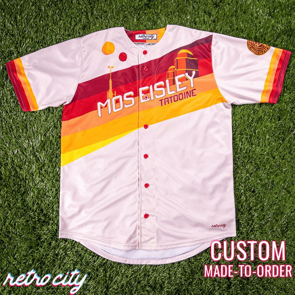 Mos Eisley Tatooine Disney Star Wars Full-Button Baseball Fan Jersey