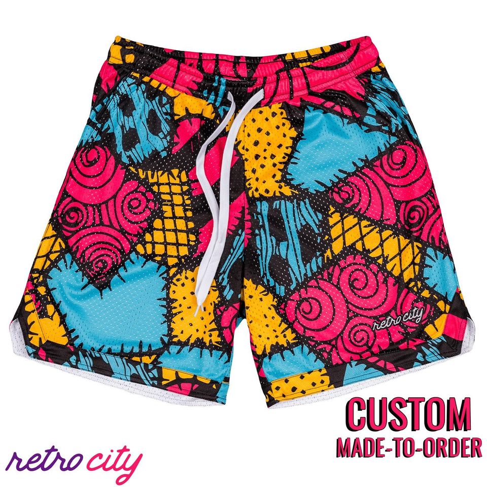 Sally Halloween Town Retro Mesh  Shorts