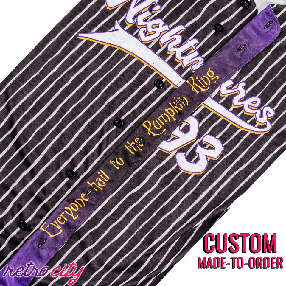 Nightmares Jack Halloween Town Baseball Jersey *CUSTOM*