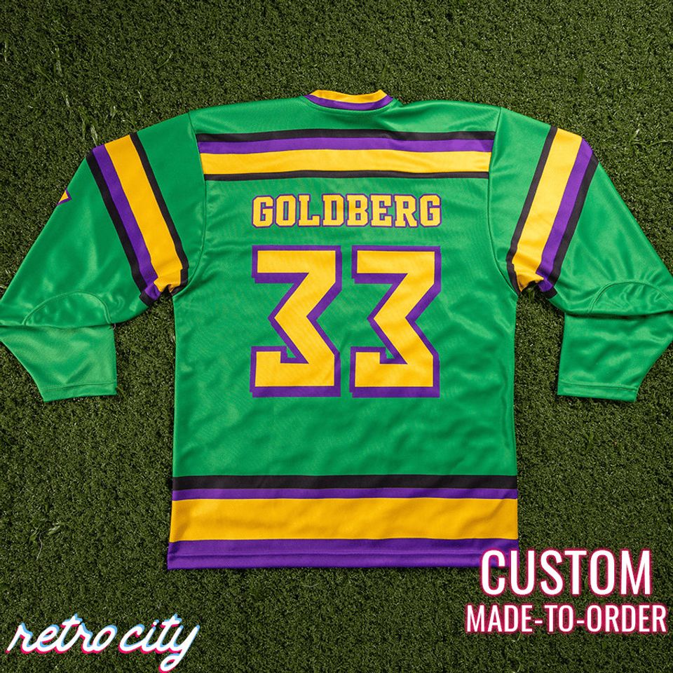The Mighty Ducks Movie Goldberg Custom Hockey Jersey