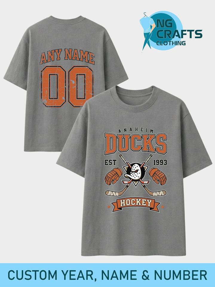 Personalized Anaheim Ducks Hockey Sweatshirt, Custom Name & Number
