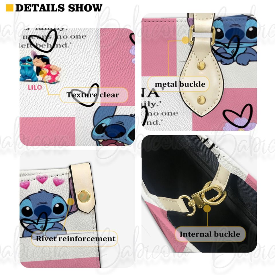 Stitch Disney Bag, Lilo And Stitch Leather Handbag