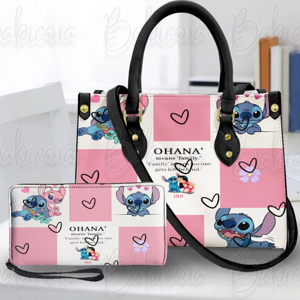 Stitch Disney Bag, Lilo And Stitch Leather Handbag