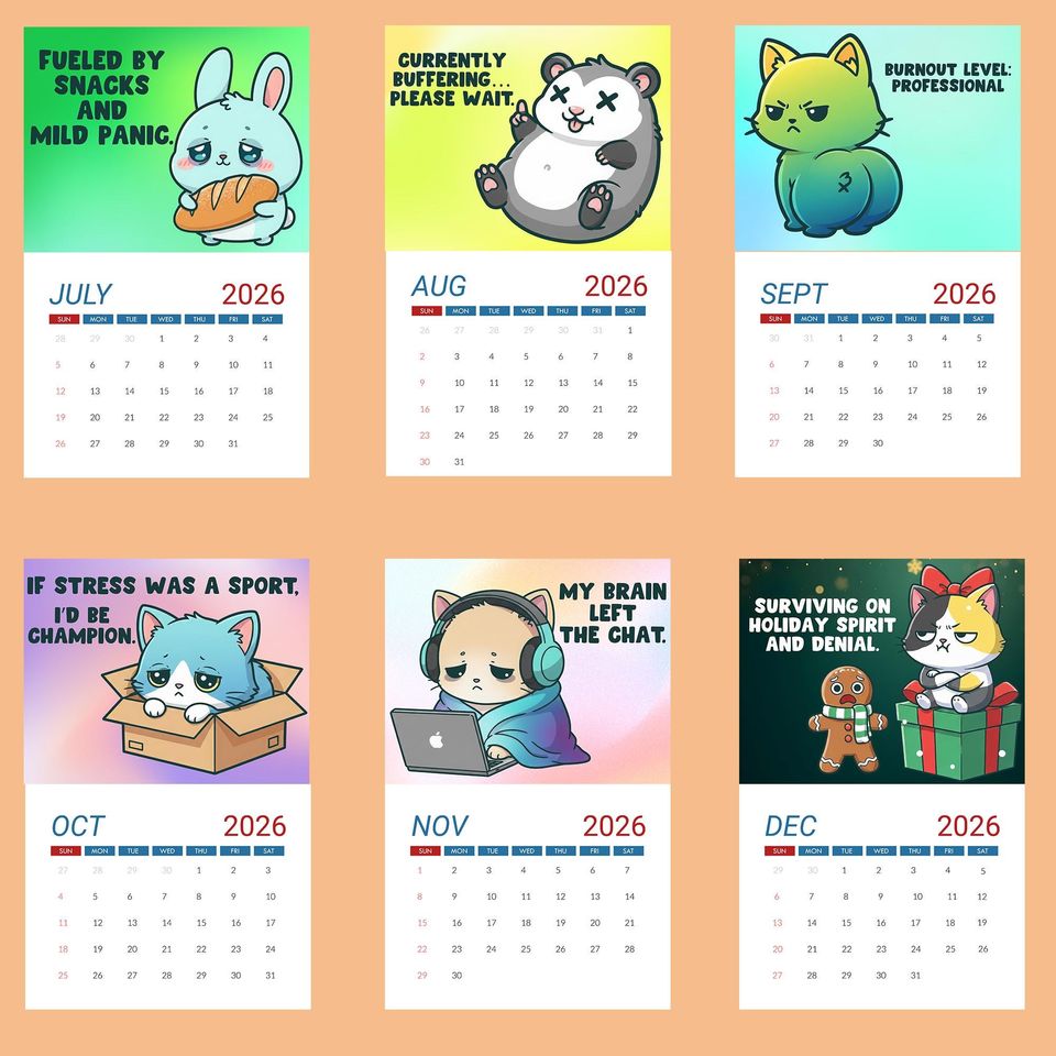 Emotional Positive Mental Health Wall Calendar 2026