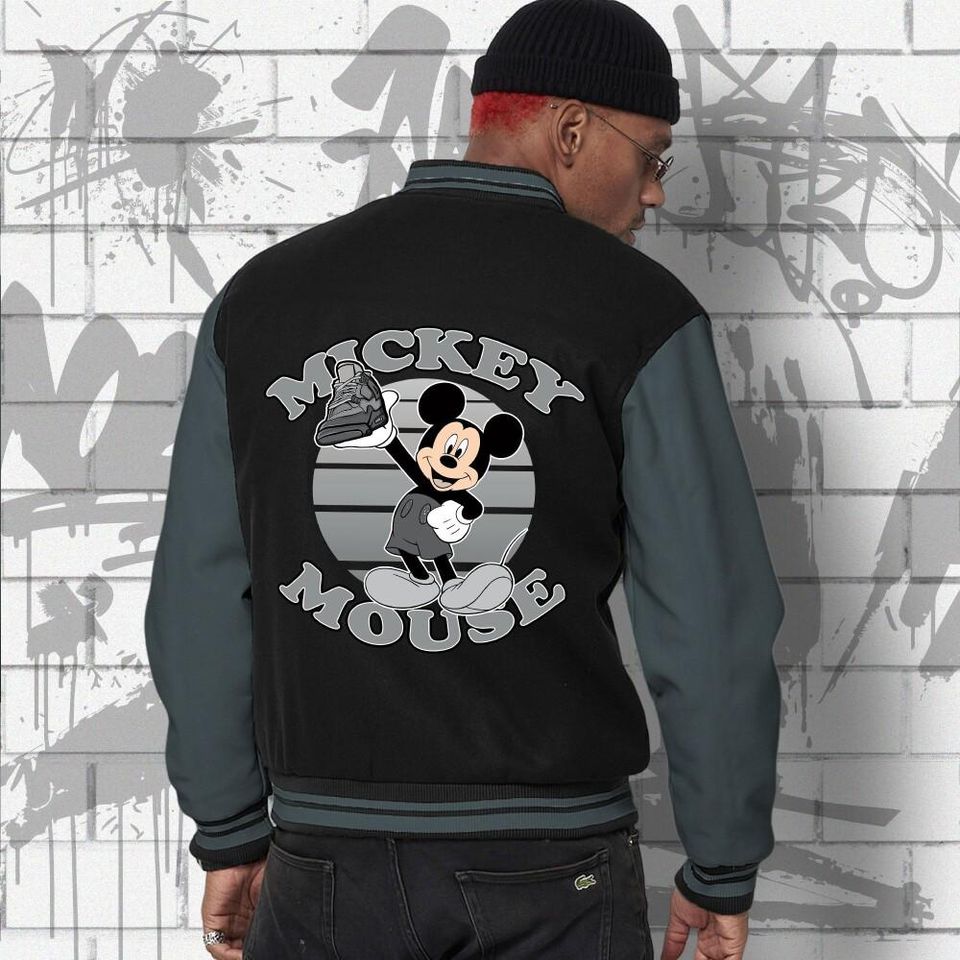 Custom Unisex Varsity Jacket, Mickey Mouse Sneaker, Varsity Jacket