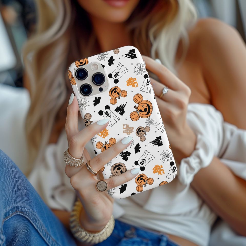 Mickey Pumpkin Mickey Ghost Halloween Phone Case, Disney Iphone Case
