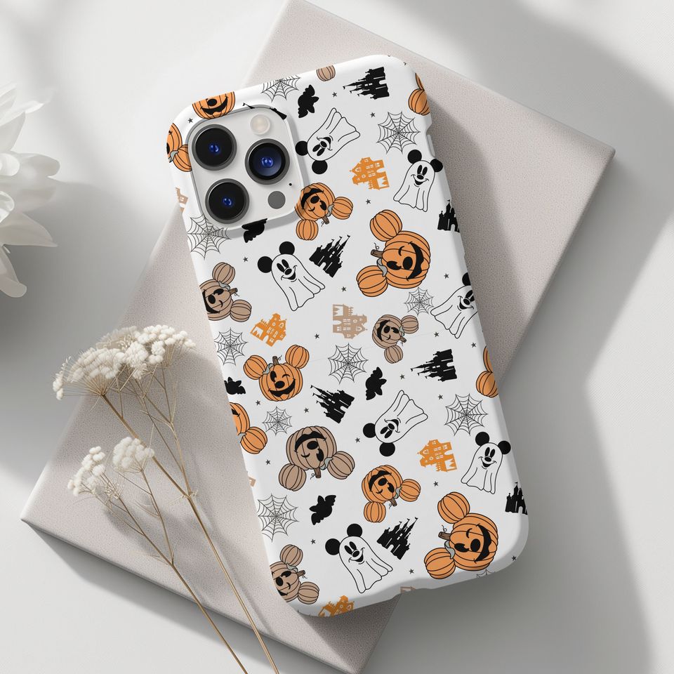Mickey Pumpkin Mickey Ghost Halloween Phone Case, Disney Iphone Case