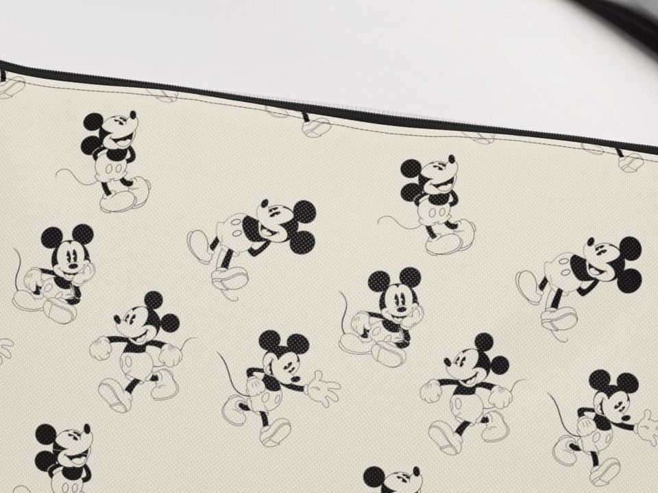 Neutral Mickey Mouse Accessory Pouch, Disney Vacation Gift