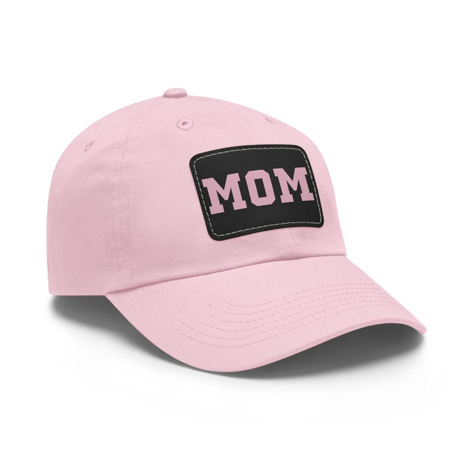 Mom Hat with Leather Patch, Mother's Day Gift