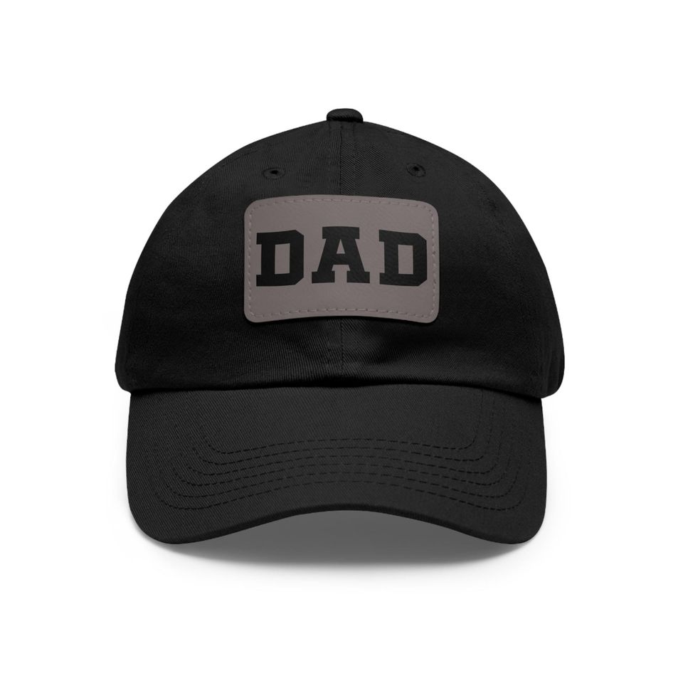 Papa Hat with Leather Patch, Fathers Day Gift, Unisex Hat, Hat Business Party Gift Hat
